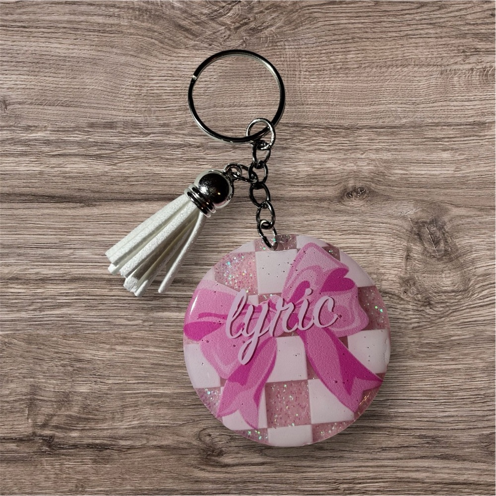 Pink Bow Keychain - Picture 2 of 2